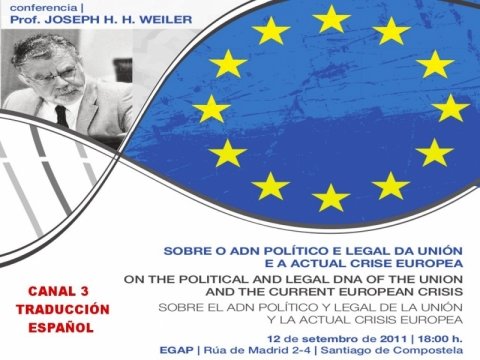 Imaxe - Conferencia Joseph H. H. Weiler sobre o adn político e legal da unión e a actual crise europea